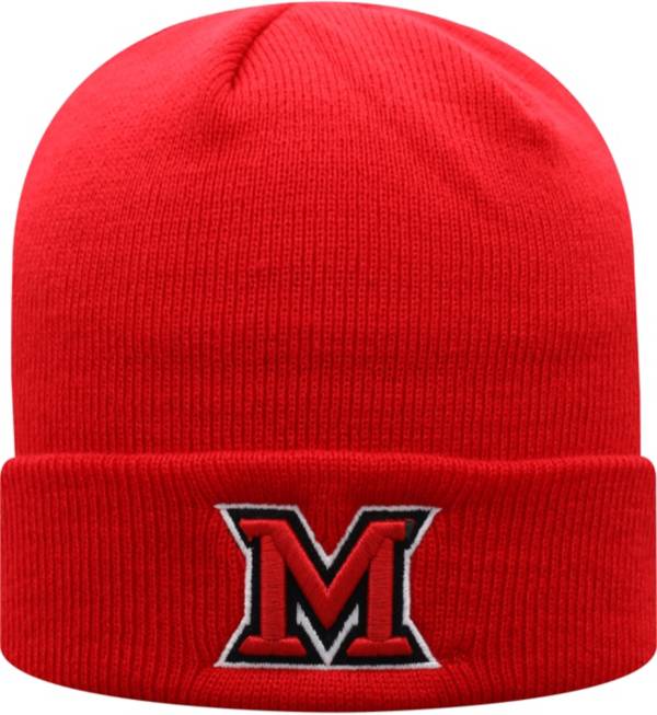 Top of the World Men's Miami RedHawks Red Cuff Knit Beanie