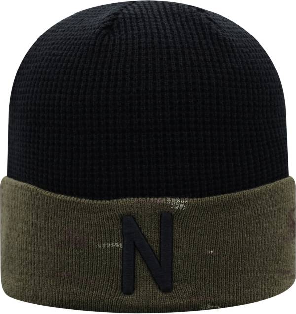 Top of the World Men's Nebraska Cornhuskers Black/Green OHT Military Appreciation Beanie