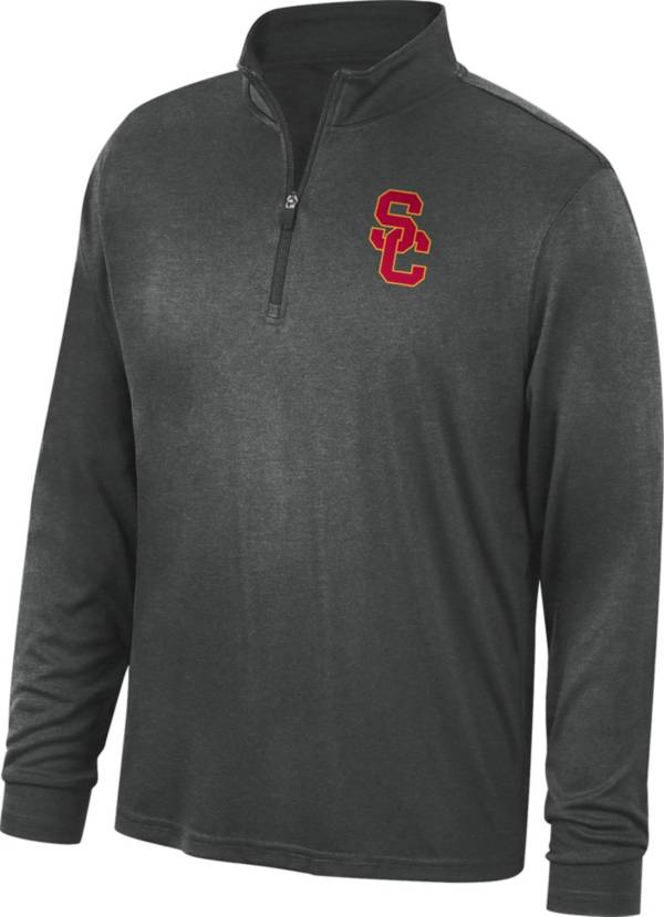Top of the World Men's USC Trojans Grey Quarter-Zip Shirt