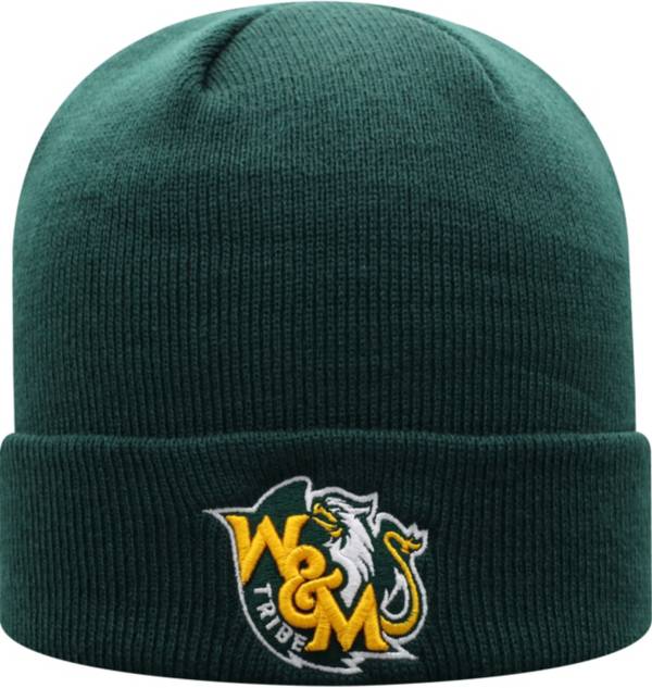 Top of the World Men's William & Mary Tribe Green Cuff Knit Beanie