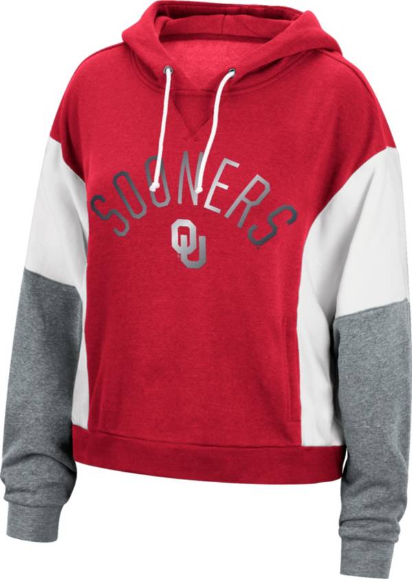 Top of the World Women's Oklahoma Sooners Crimson Color Blocked Hoodie