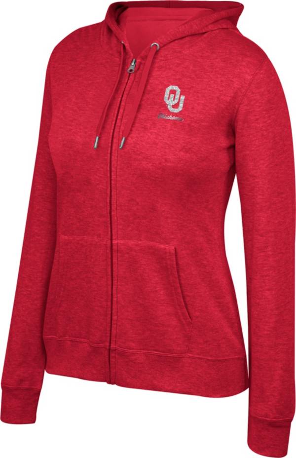 Top of the World Women's Oklahoma Sooners Crimson Essential Full-Zip Hoodie