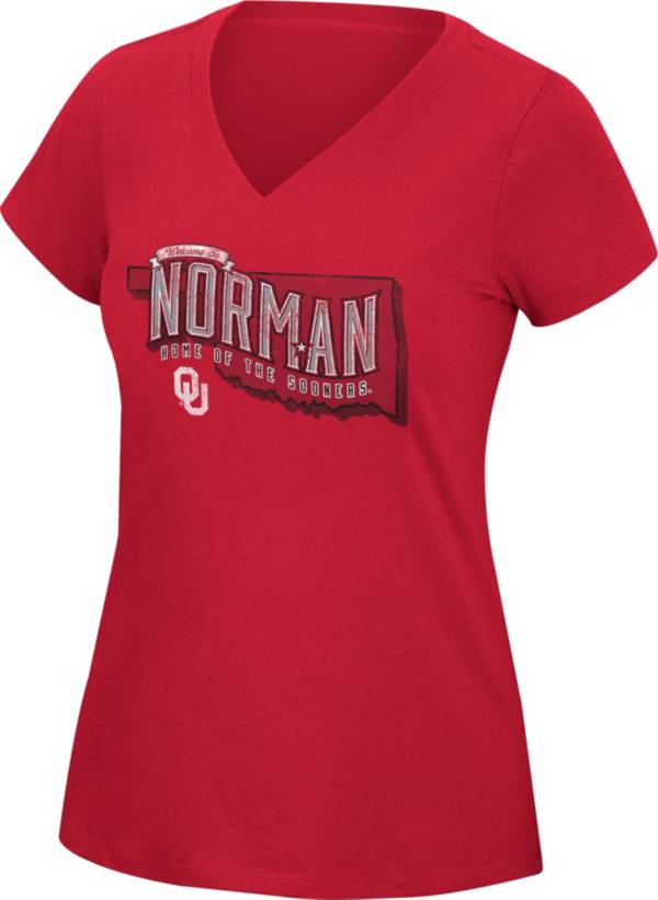 Top of the World Women's Oklahoma Sooners Crimson Triblend V-Neck T-Shirt