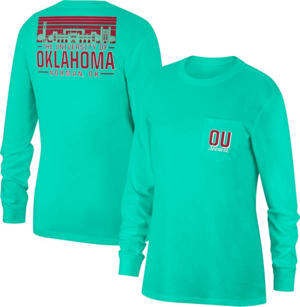 Top of the World Women's Oklahoma Sooners Green Pocket Long Sleeve T-Shirt