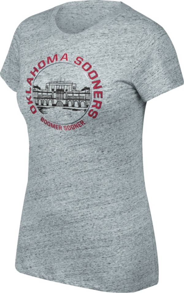 Top of the World Women's Oklahoma Sooners Grey Twisted Slub T-Shirt