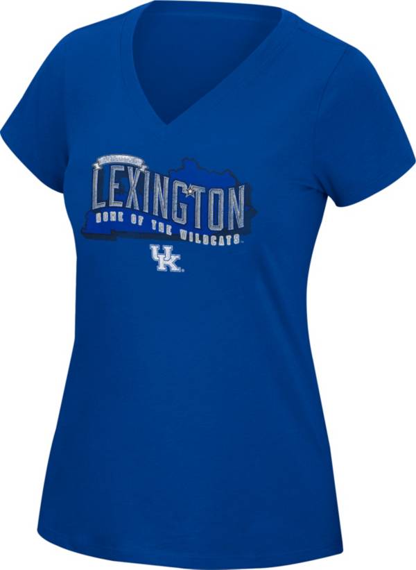 Top of the World Women's Kentucky Wildcats Blue Triblend V-Neck T-Shirt