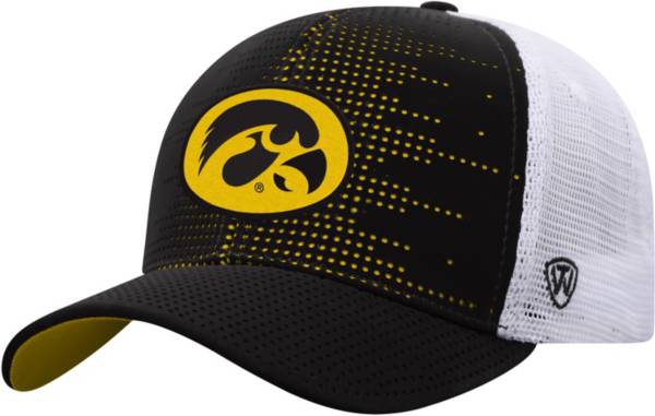 Top of the World Youth Iowa Hawkeyes Crushed Adjustable Black Hat