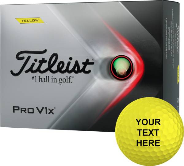 Titleist 2021 Pro V1x Yellow Personalized Golf Balls