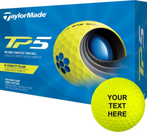 TaylorMade 2021 TP5 Yellow Personalized Golf Balls