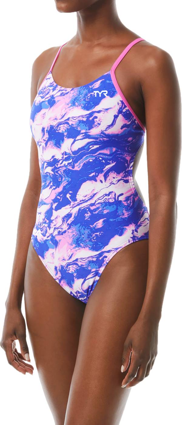 TYR x Simone Women's Marble Clouds Cutoutfit One Piece Swimsuit