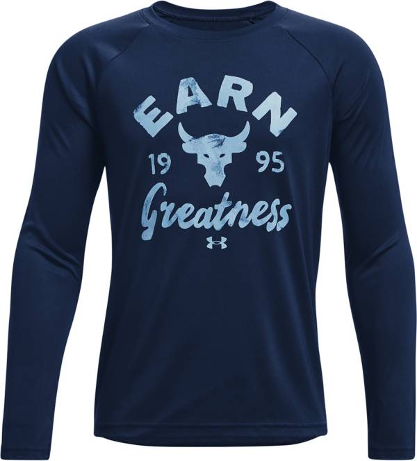Under Armour Boys' Project Rock Earn Greatness Long Sleeve T-Shirt