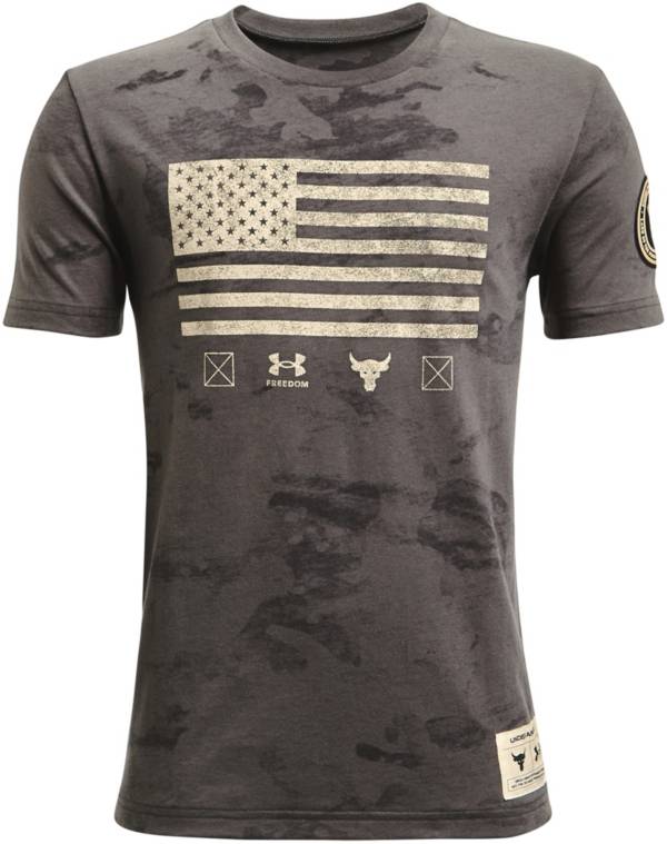 Under Armour Boys' Project Rock Veterans Day Short Sleeve T-Shirt