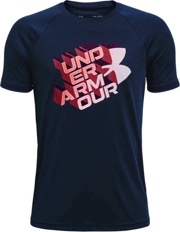 Under Armour Boys' Tech Glow Half Symbol T-Shirt