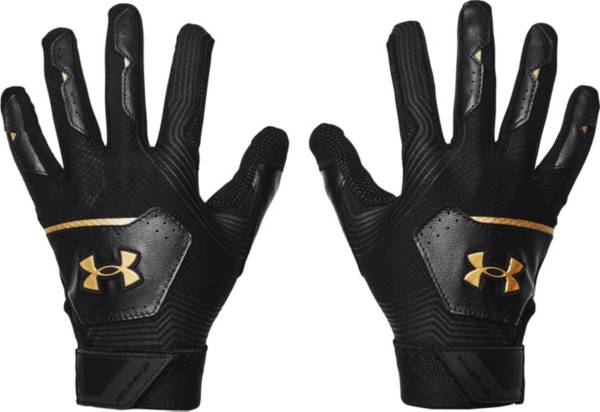 Youth White & Purple Under Armour Clean Up Batting Glove 