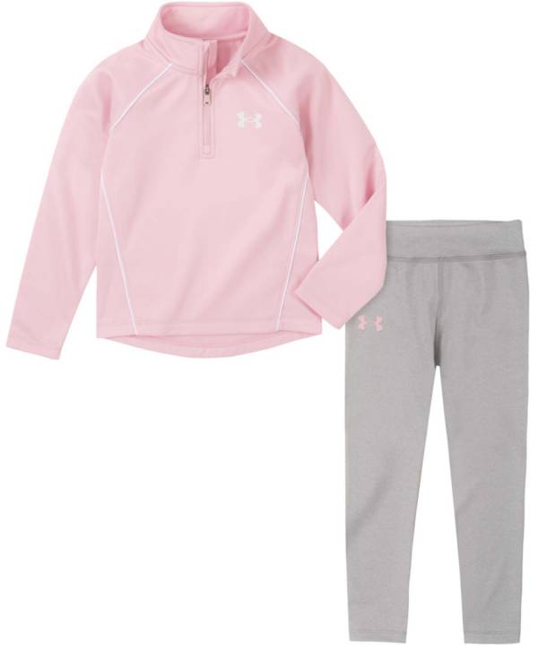 Under Armour Little Girls' 1/4 Zip Pullover and Leggings Set