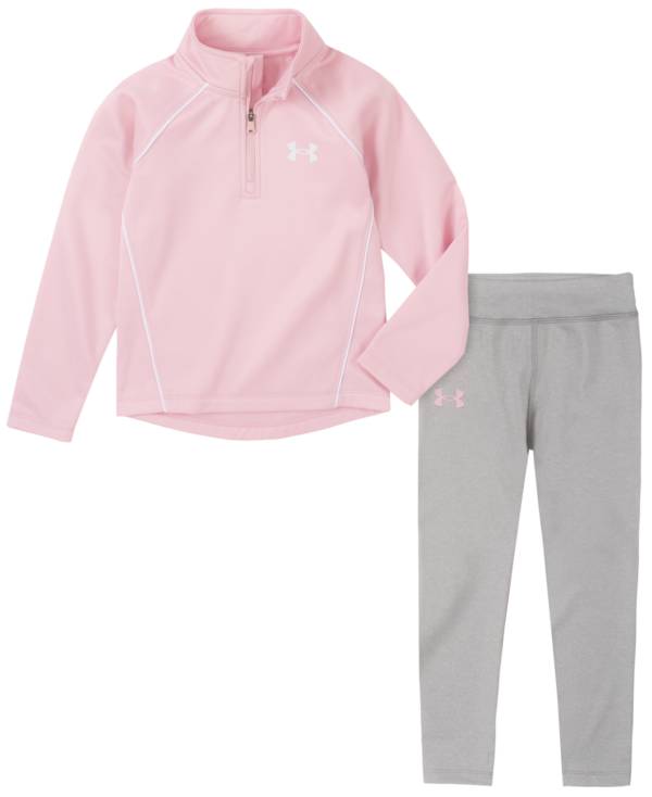 Under Armour Girls' 1/4 Zip Fleece Legging Set