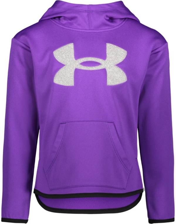 Under Armour Little Girls' Big Logo Glitter Pullover Hoodie