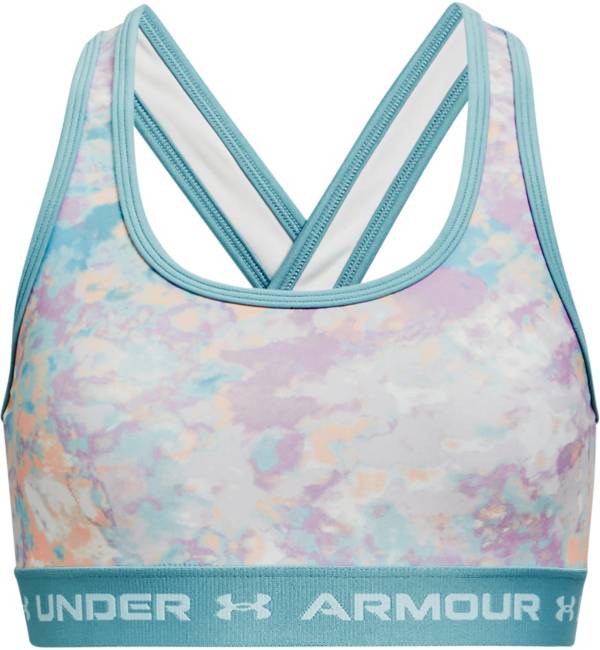 Under Armour Girls' Crossback Mid Printed Bra