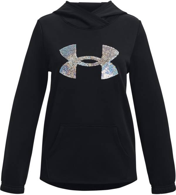 Under Armour Girls' Armour Fleece Sequin Logo Hoodie