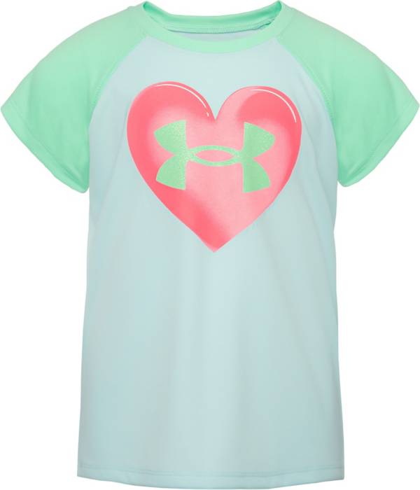 Under Armour Little Girls' Airbrush Heart Graphic T-Shirt