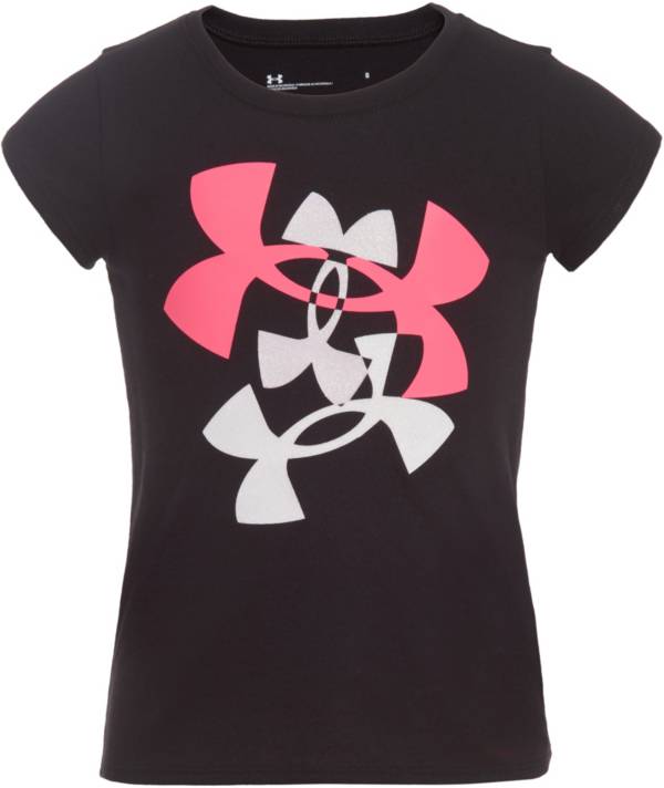 Under Armour Little Girls' Multi Logo Graphic T-Shirt