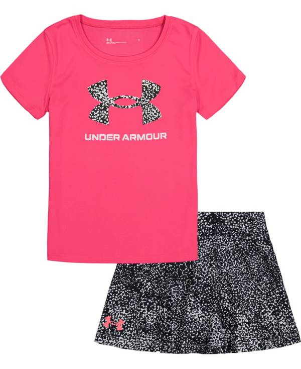 Under Armour Toddler Girls' Speckle Short Sleeve T-Shirt and Skort Set