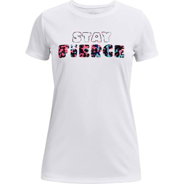 Under Armour Girls' Tech Fierce Print Fill Graphic T-Shirt