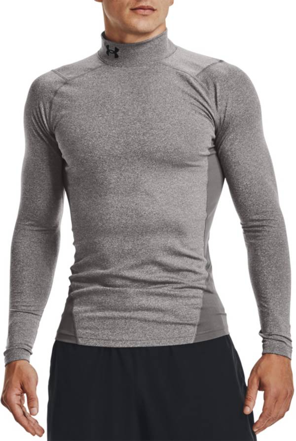 Mens Compression Under Layer Skin armour Long Sleeve mock neck baselayer shirts 