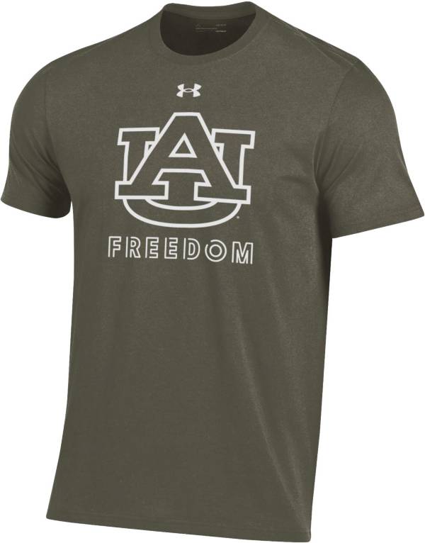 Under Armour Men's Auburn Tigers Beige 'Freedom' Performance Cotton T-Shirt