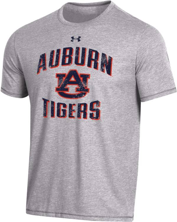 Under Armour Men's Auburn Tigers Grey Bi-Blend Performance T-Shirt