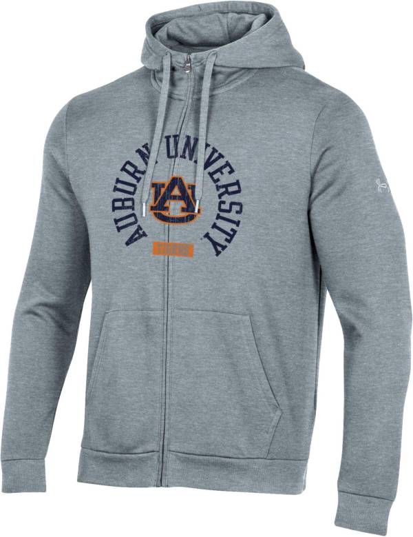 Under Armour Men's Auburn Tigers Grey All Day Full-Zip Hoodie