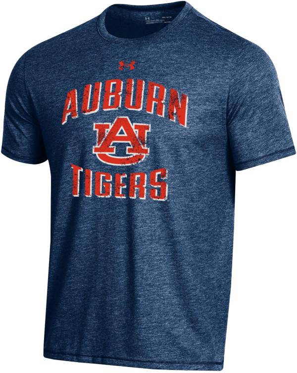 Under Armour Men's Auburn Tigers Blue Bi-Blend Performance T-Shirt