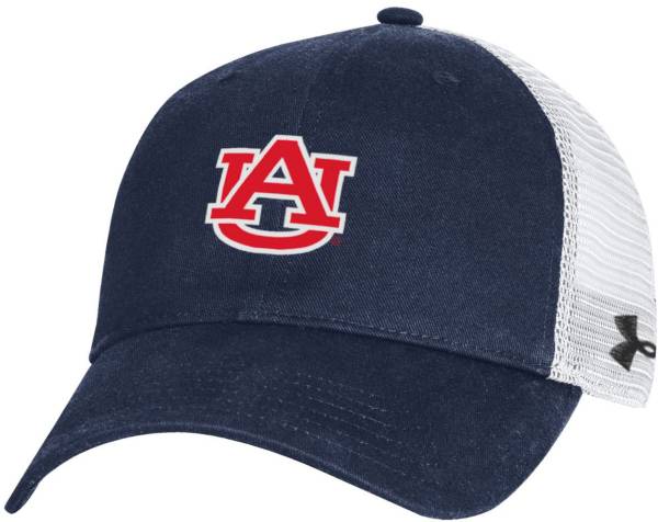 Under Armour Men's Auburn Tigers Blue Cotton Adjustable Trucker Hat