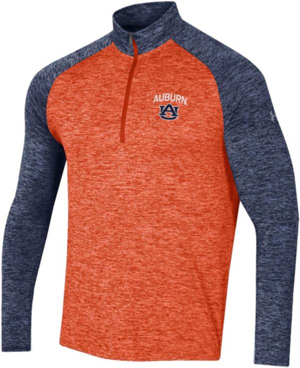 Under Armour Men's Auburn Tigers Orange Tech Quarter-Zip Pullover Shirt