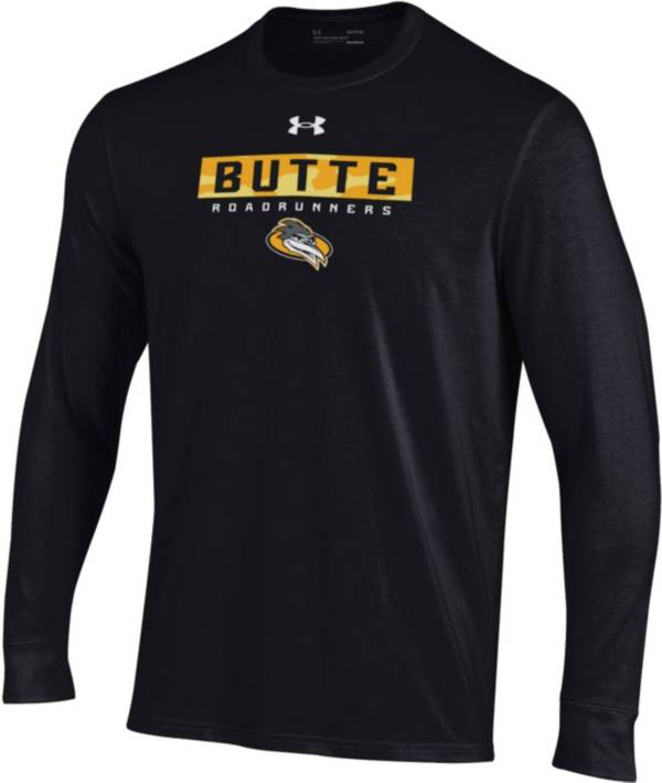 Under Armour Men's Butte College Roadrunners Black Performance Cotton Long Sleeve T-Shirt