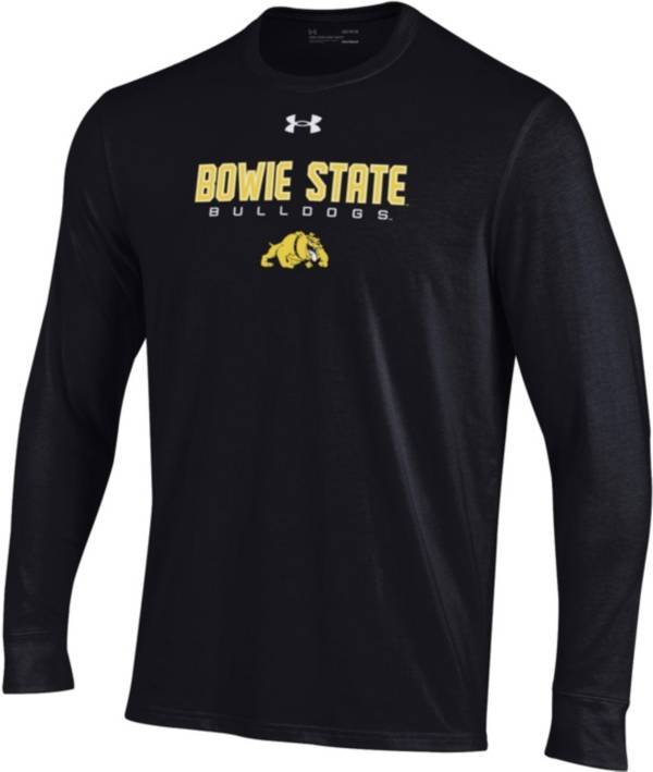 Under Armour Men's Bowie State Bulldogs Black Performance Cotton Long Sleeve T-Shirt