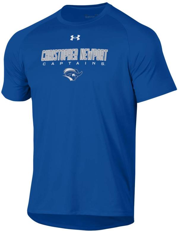 Under Armour Men's Christopher Newport Captains Royal Blue Tech Performance T-Shirt