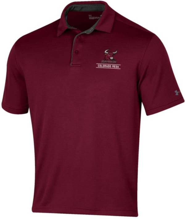 Under Armour Men's Colorado Mesa Mavericks Maroon Tech Polo
