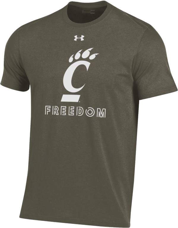 Under Armour Men's Cincinnati Bearcats Beige Freedom Performance Cotton T-Shirt product image