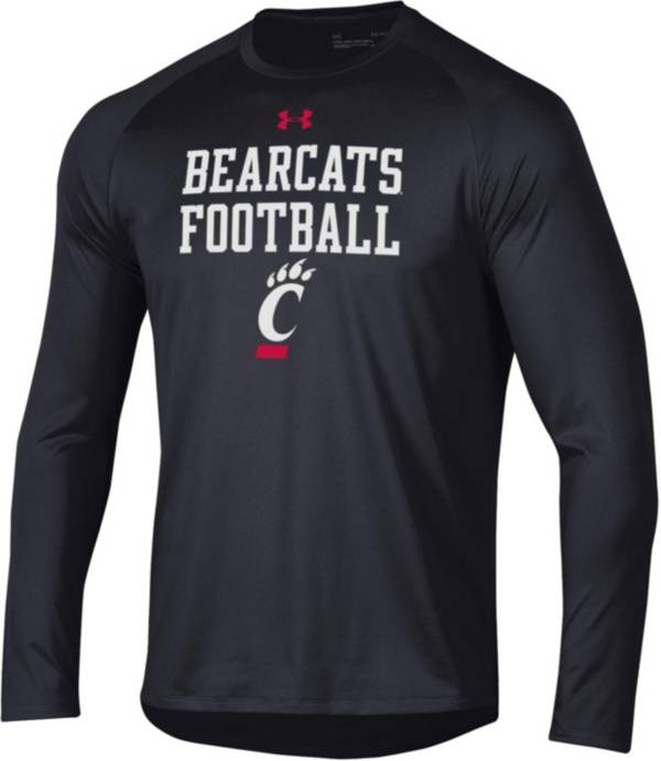 Under Armour Men's Cincinnati Bearcats Black Long Sleeve Tech Performance T-Shirt