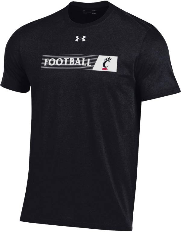 Under Armour Men's Cincinnati Bearcats Black Performance Cotton Football T-Shirt