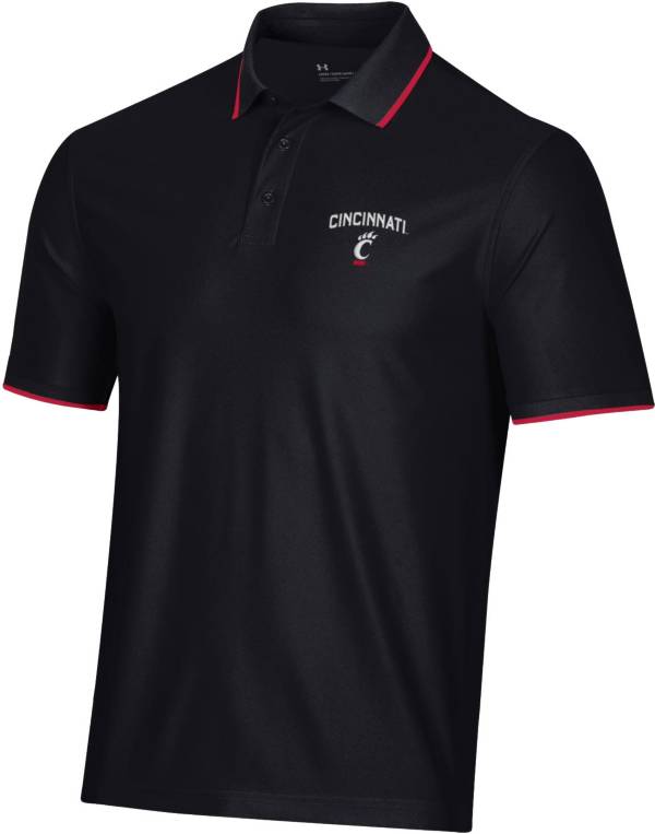 Under Armour Men's Cincinnati Bearcats Black Playoff Polo