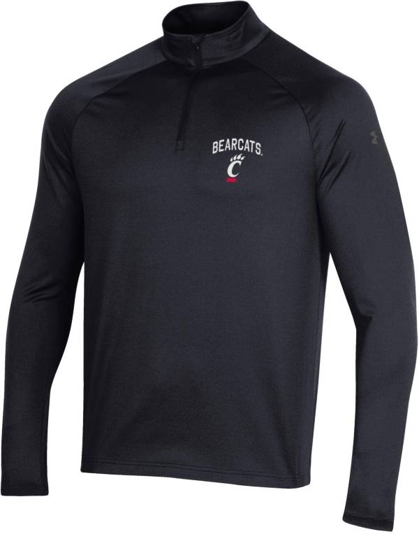 Under Armour Men's Cincinnati Bearcats Black Tech Quarter-Zip Pullover Shirt