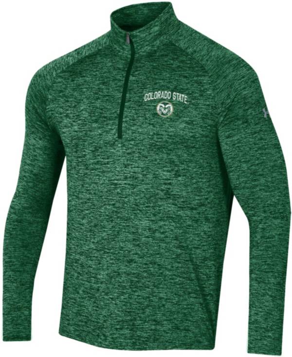 Under Armour Men's Colorado State Rams Green Tech Quarter-Zip Pullover Shirt