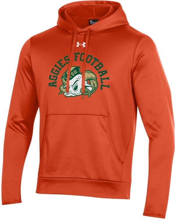 Under Armour Men's Colorado State Rams Orange ‘Aggies' Pullover Football Hoodie