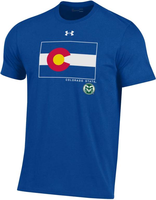 Under Armour Men's Colorado State Royal Flag Performance Cotton T-Shirt