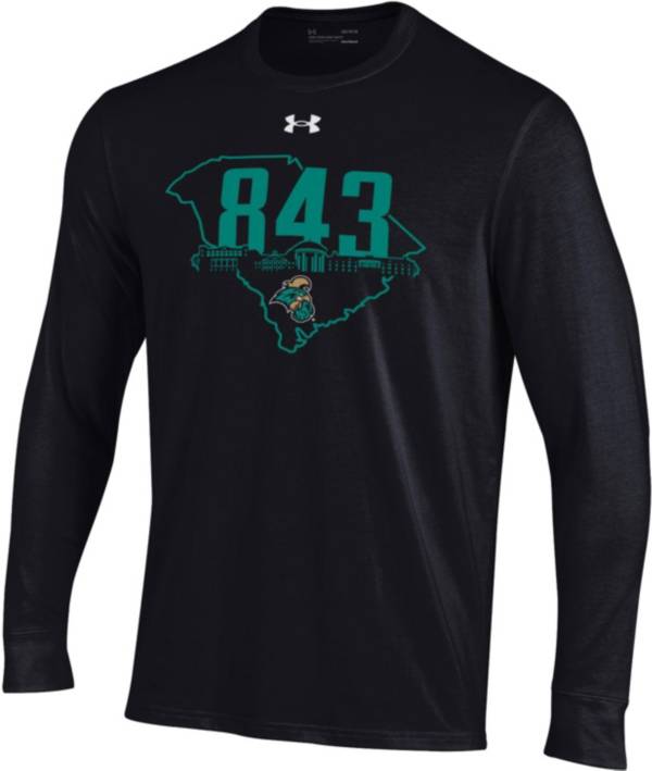 Under Armour Men's Coastal Carolina Chanticleers Black ‘843' Area Code Long Sleeve T-Shirt product image