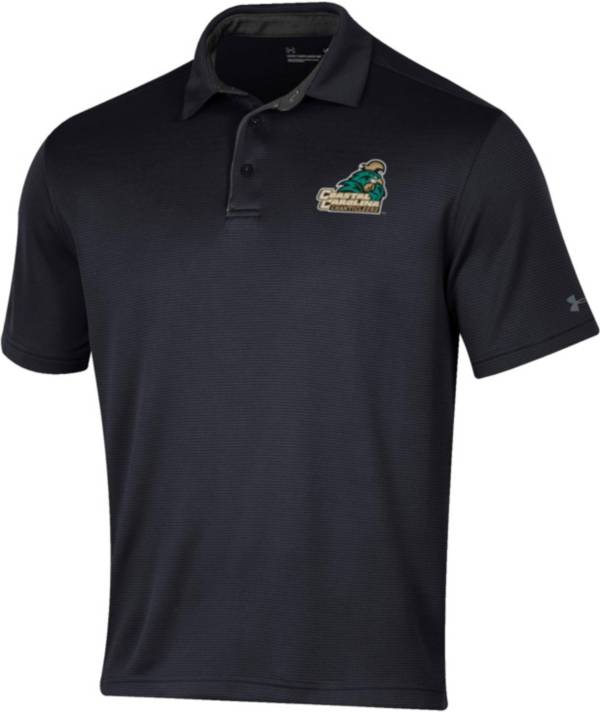 Under Armour Men's Coastal Carolina Chanticleers Black Tech Polo