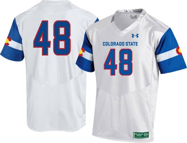 Under Armour Men's Colorado State Rams #48 ‘Colorado Pride' Replica Football White Jersey