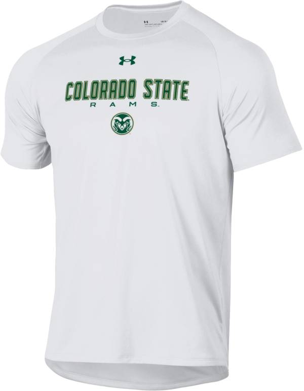 Under Armour Men's Colorado State Rams White Tech Performance T-Shirt
